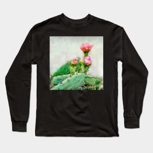 Cactus Pink Blooms Long Sleeve T-Shirt